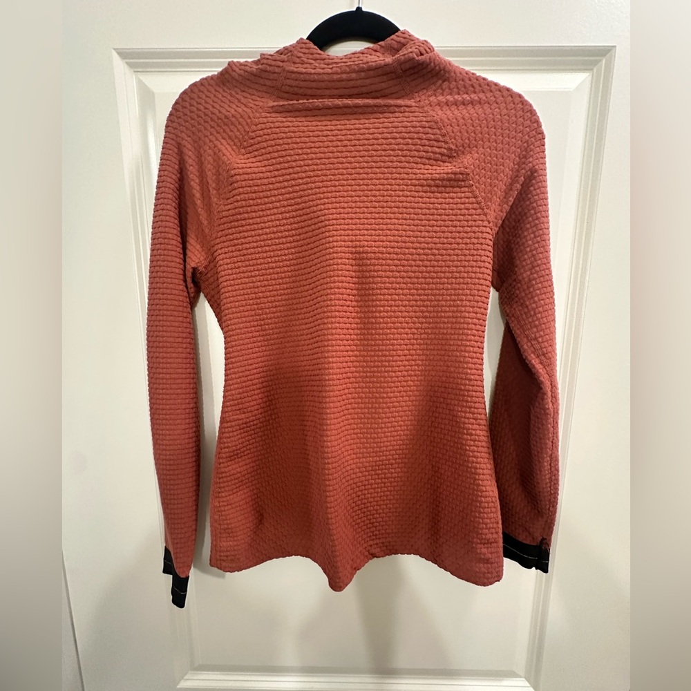 Nike Dusty Rose Waffle-Texture Long Sleeve Top